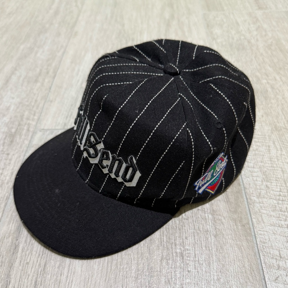 Full send Black Pinstripe Cap 2021 edition. Nelk boys.